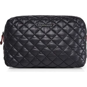 NWT MZ Wallace Black Quilted Cosmetic Bag